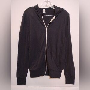 Alternative (R) Women's Black Zip-Up Hoodie XS 50%Recycled Polyester 38%Cotton